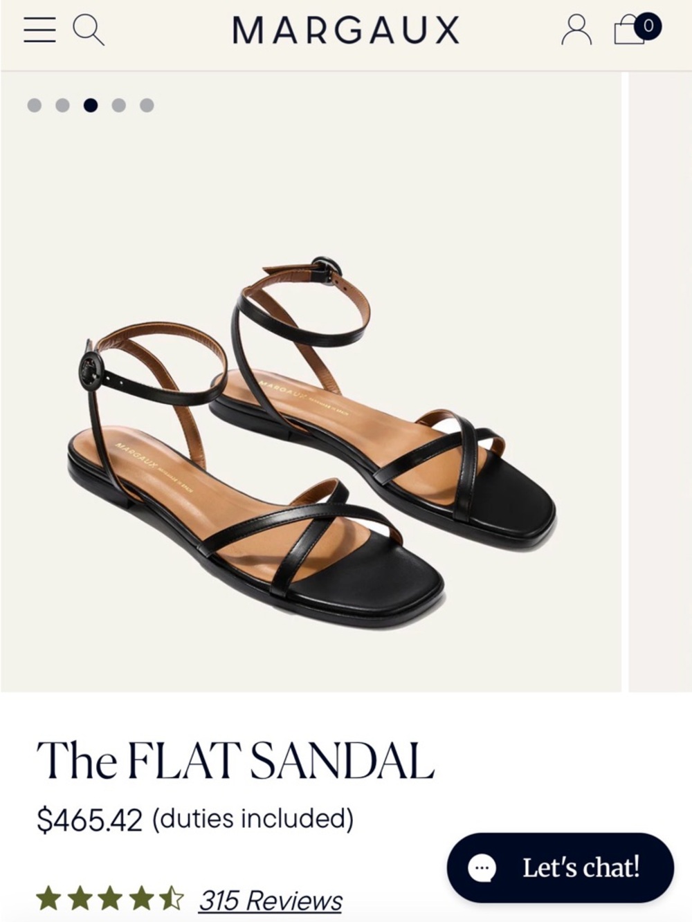NEW - Margaux The FLAT SANDAL- size 36 - Picture 3 of 7